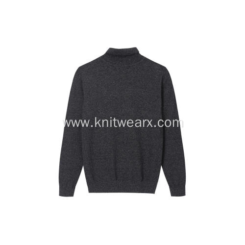 Men's Knitted Basic Roll Turtleneck Pullover